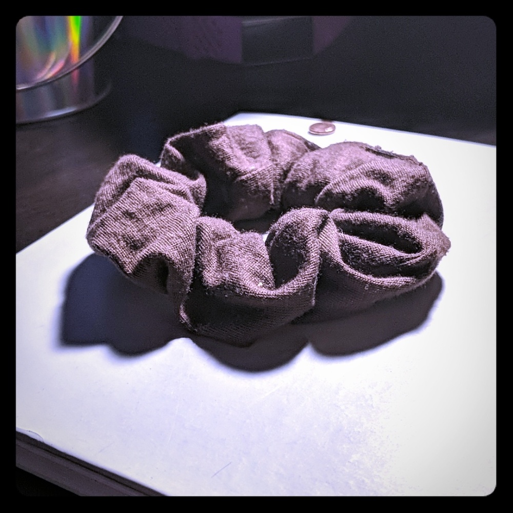 Newly bought scrunchy and stuffed dog